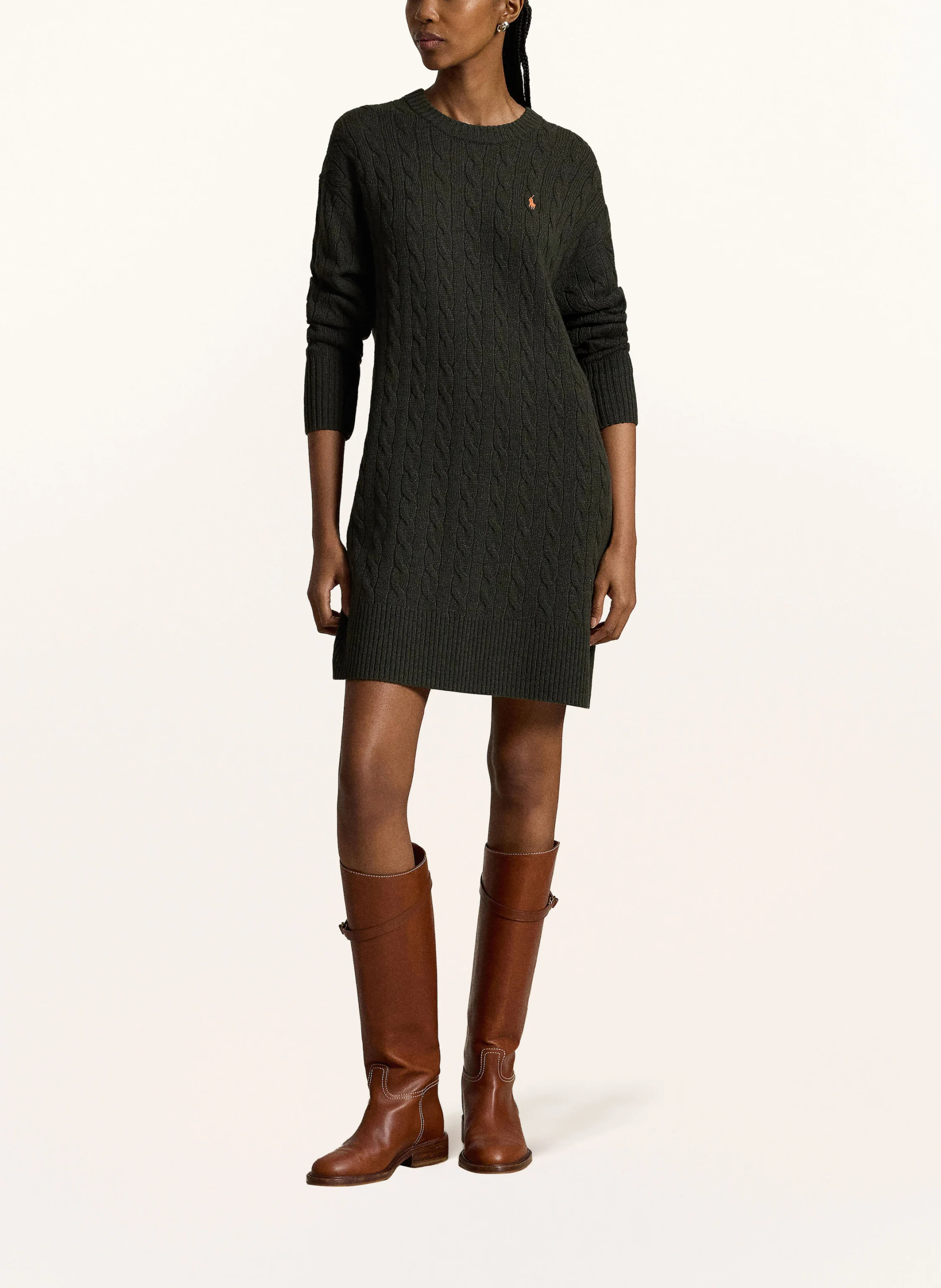 POLO RALPH LAUREN Strickkleid – DUNKELGRÜN