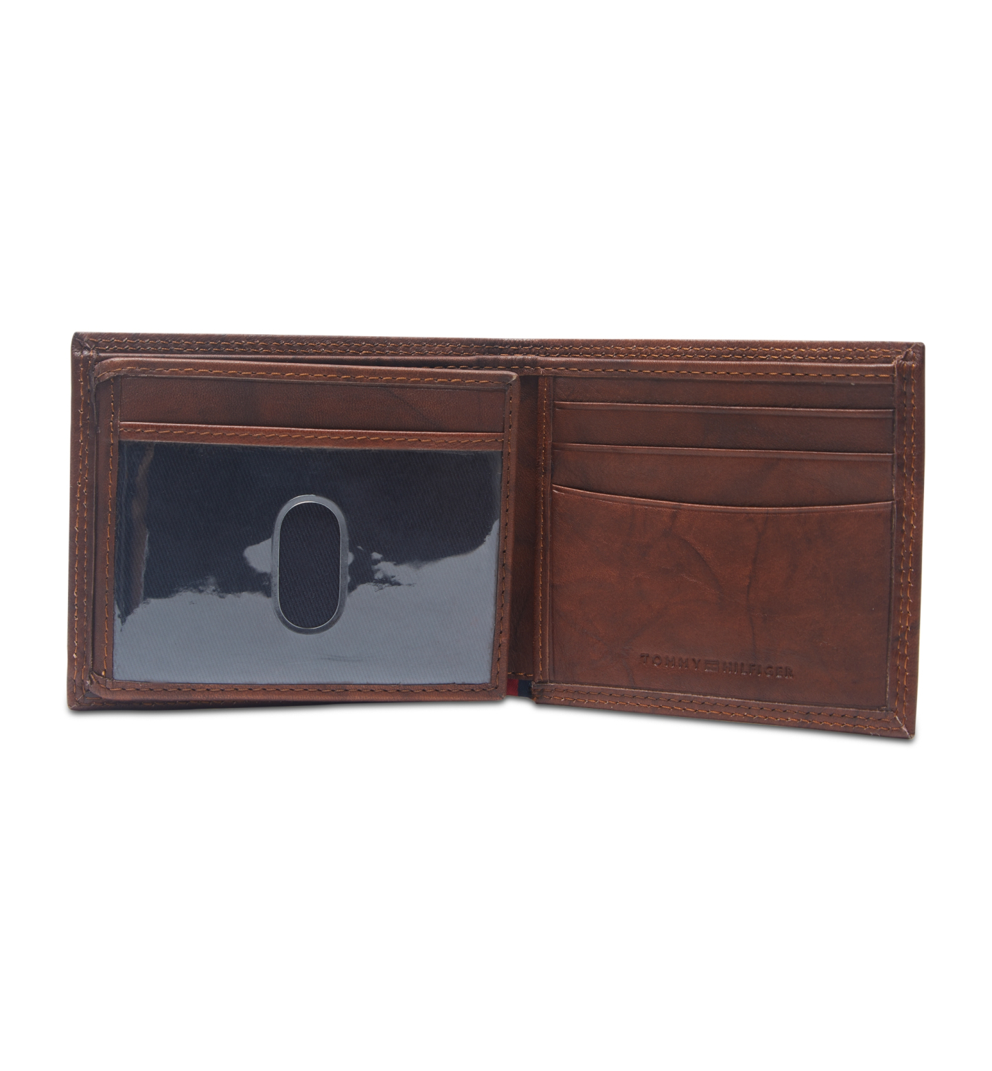 Tommy Hilfiger Men's Traveler RFID Extra-Capacity Bifold Leather Wallet - Tan
