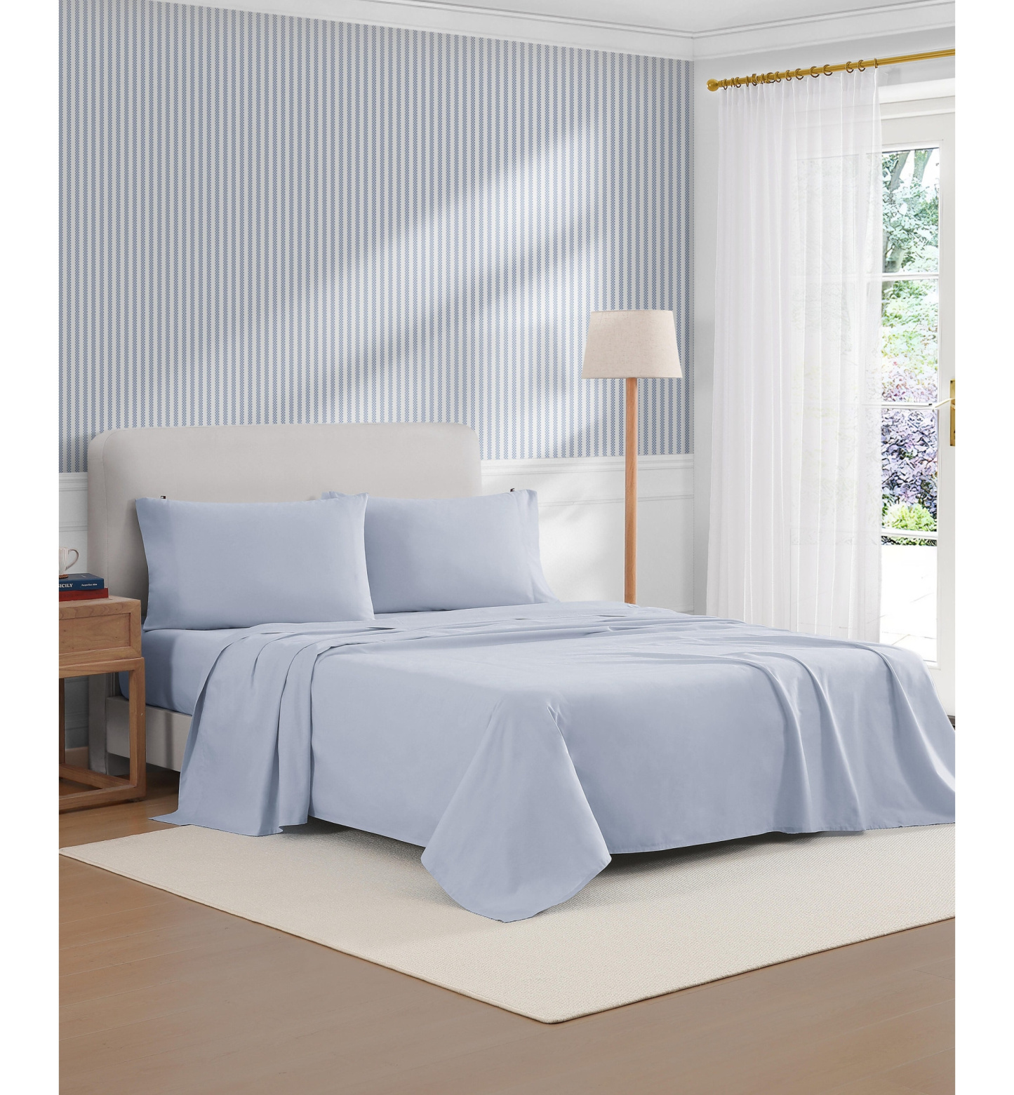 Tommy Hilfiger Performance Cooling Solid Sheet Set - Boathouse Blue