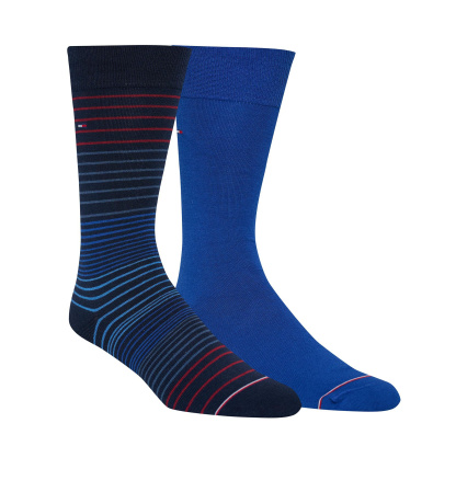Tommy Hilfiger Men's Dress Crew Socks, 2-Pack - Navy/Blue