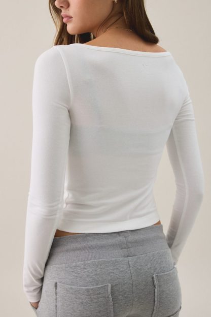 Out From Under Bec Fitted Cardigan - White