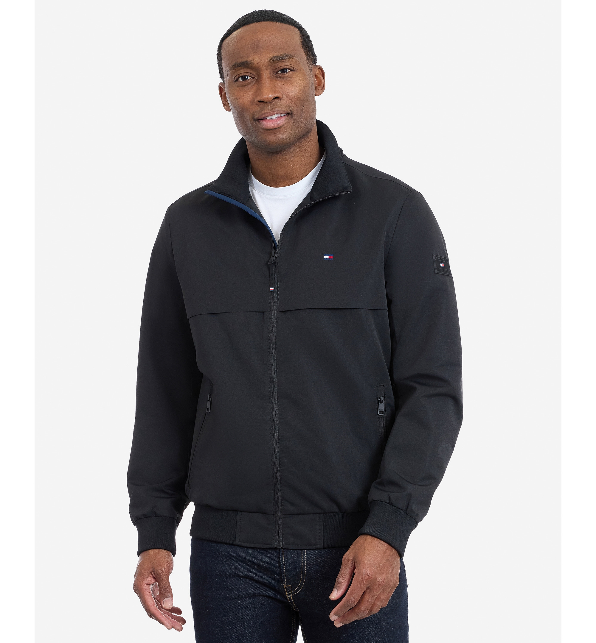 Tommy Hilfiger Men's Water Resistant Boating Regular-Fit Jacket - Black