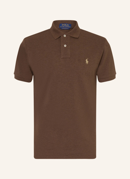 POLO RALPH LAUREN Piqué-Poloshirt Custom Slim Fit – DUNKELBRAUN (1)