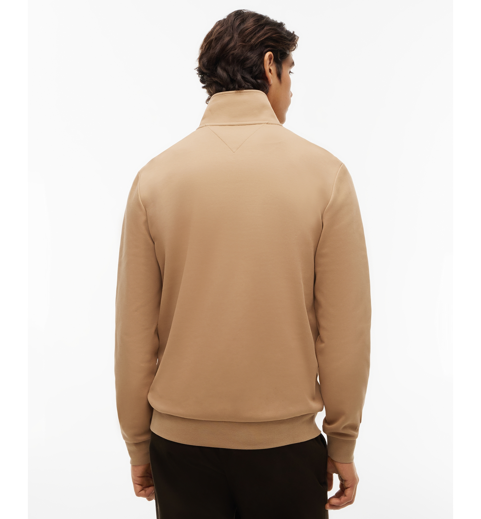 Tommy Hilfiger Men's Essential Intechno Knit Regular-Fit Quarter-Zip Sweatshirt - Safari Canvas