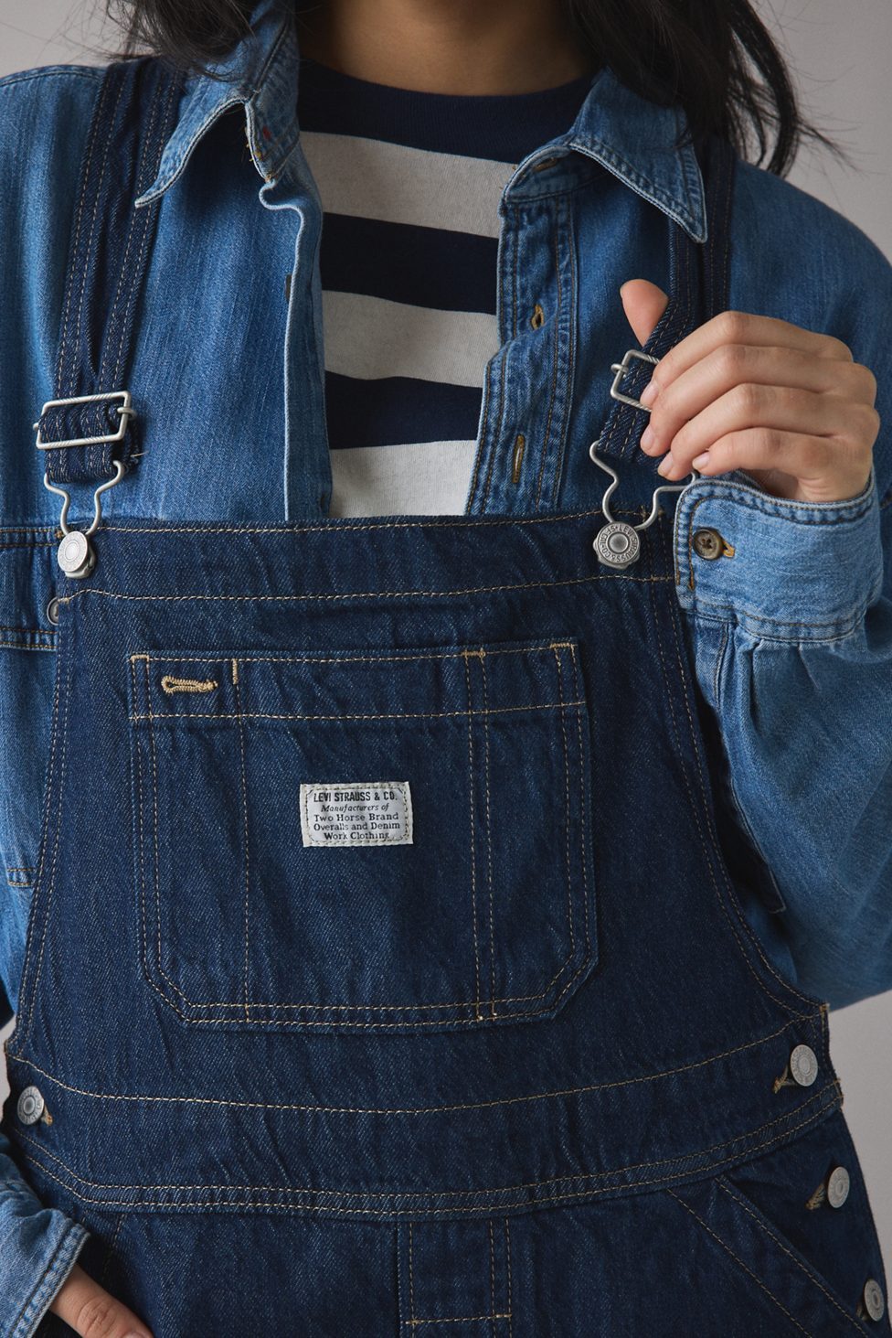 Levi's® XL Denim Overalls - Rinsed Denim