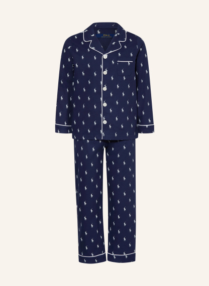 POLO RALPH LAUREN Schlafanzug – DUNKELBLAU / WEISS