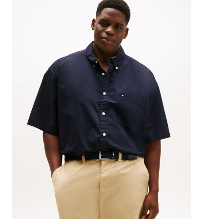 Tommy Hilfiger Men's  Big & Tall Maxwell Short-Sleeve Button-Down Shirt - Desert Sky