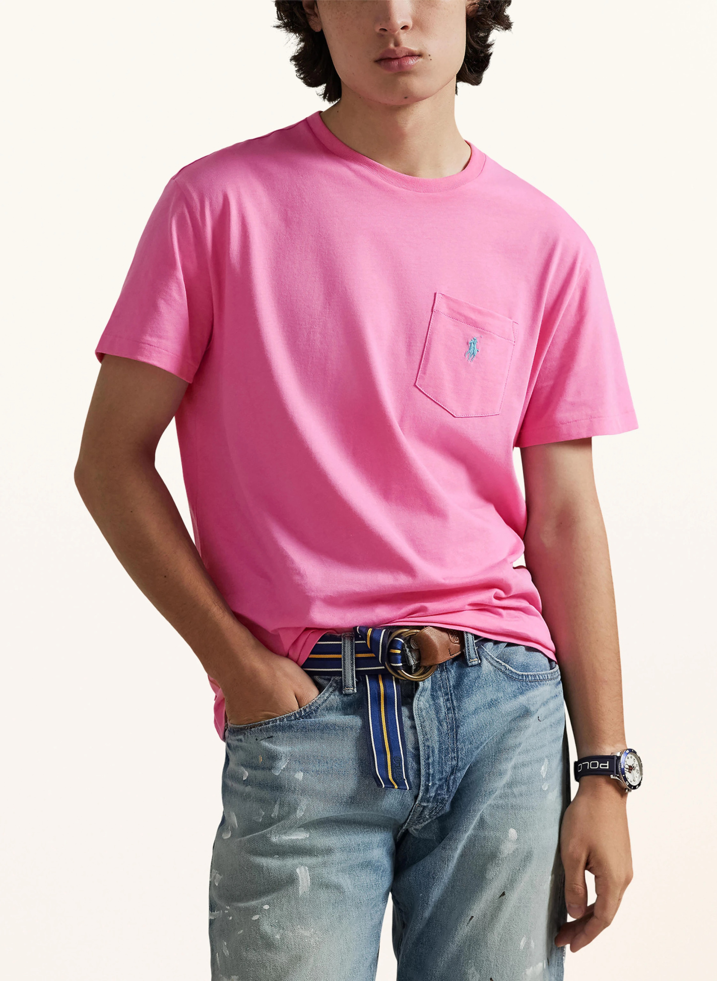 POLO RALPH LAUREN T-Shirt – PINK / TÜRKIS