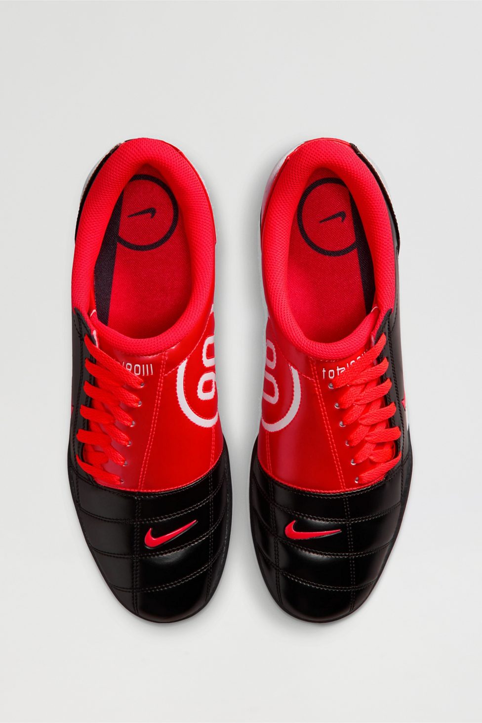 Nike Men's T90 Athletic Sneakers - Black/Bright Crimson-Whit