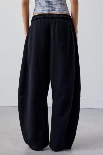 Out From Under Essential Barrel Leg Full Length Sweatpants - Black