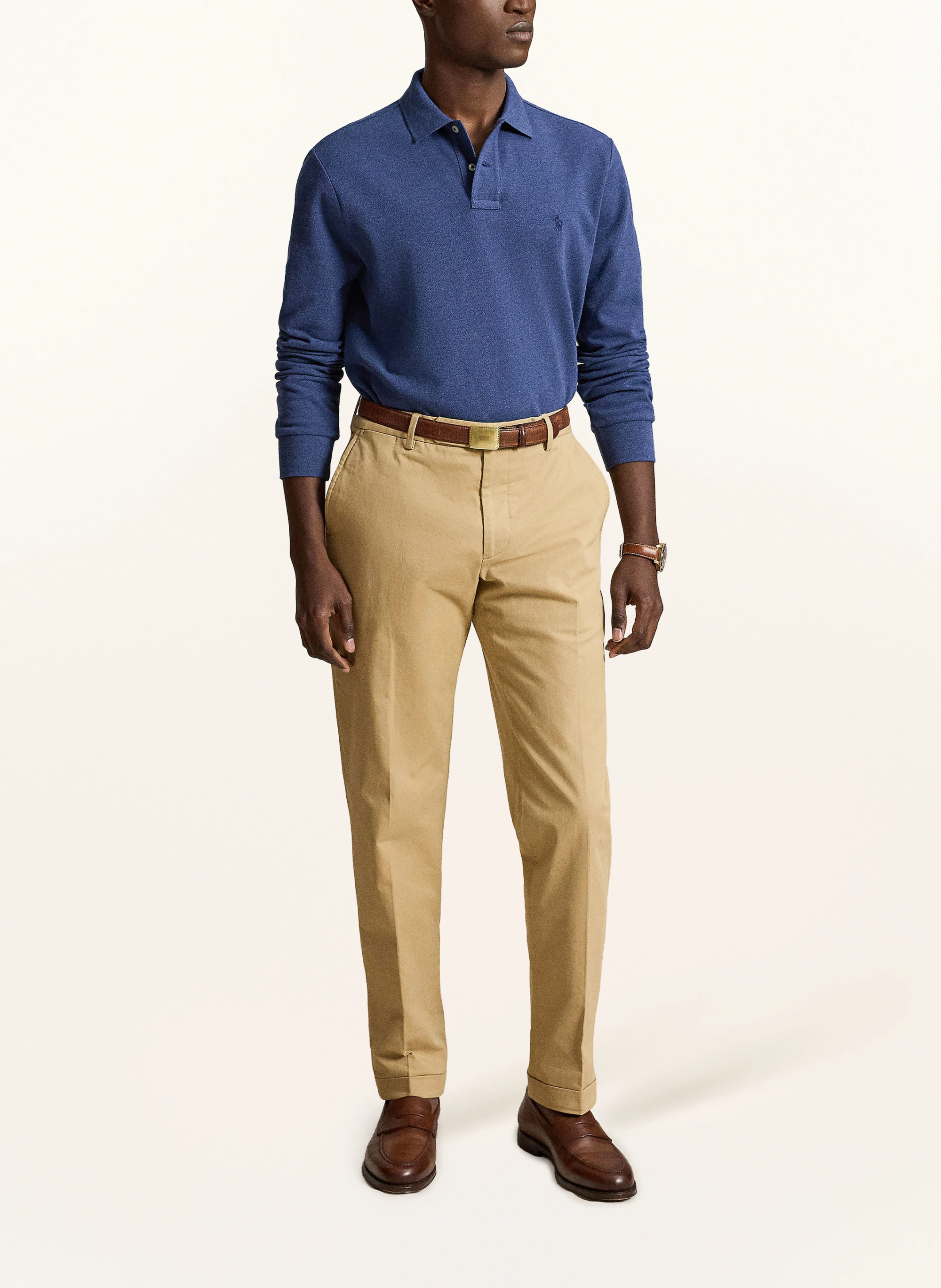 POLO RALPH LAUREN Piqué-Poloshirt Custom Slim Fit – BLAU (1)
