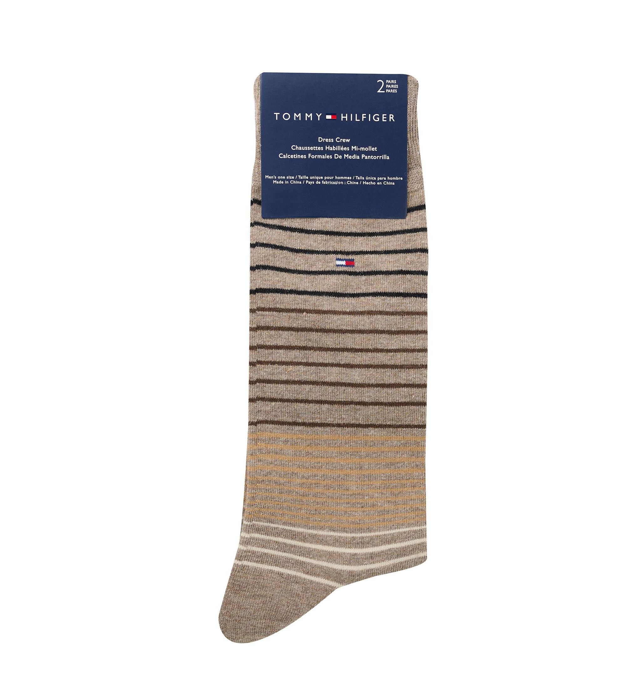 Tommy Hilfiger Men's Dress Crew Socks, 2-Pack - Brown/Black