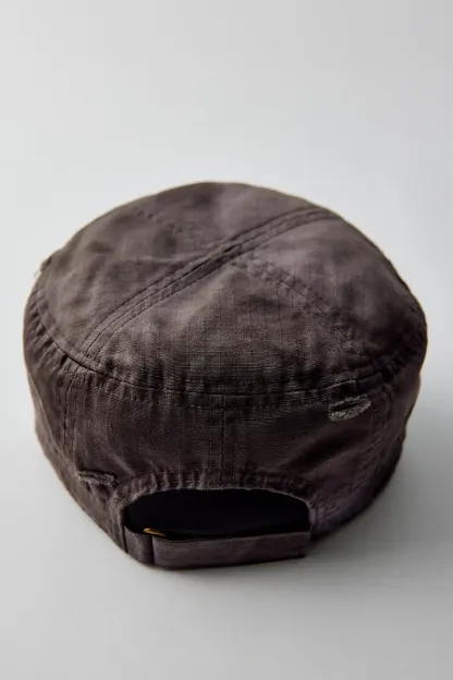 Canvas Vintage Wash Cadet Hat - Black