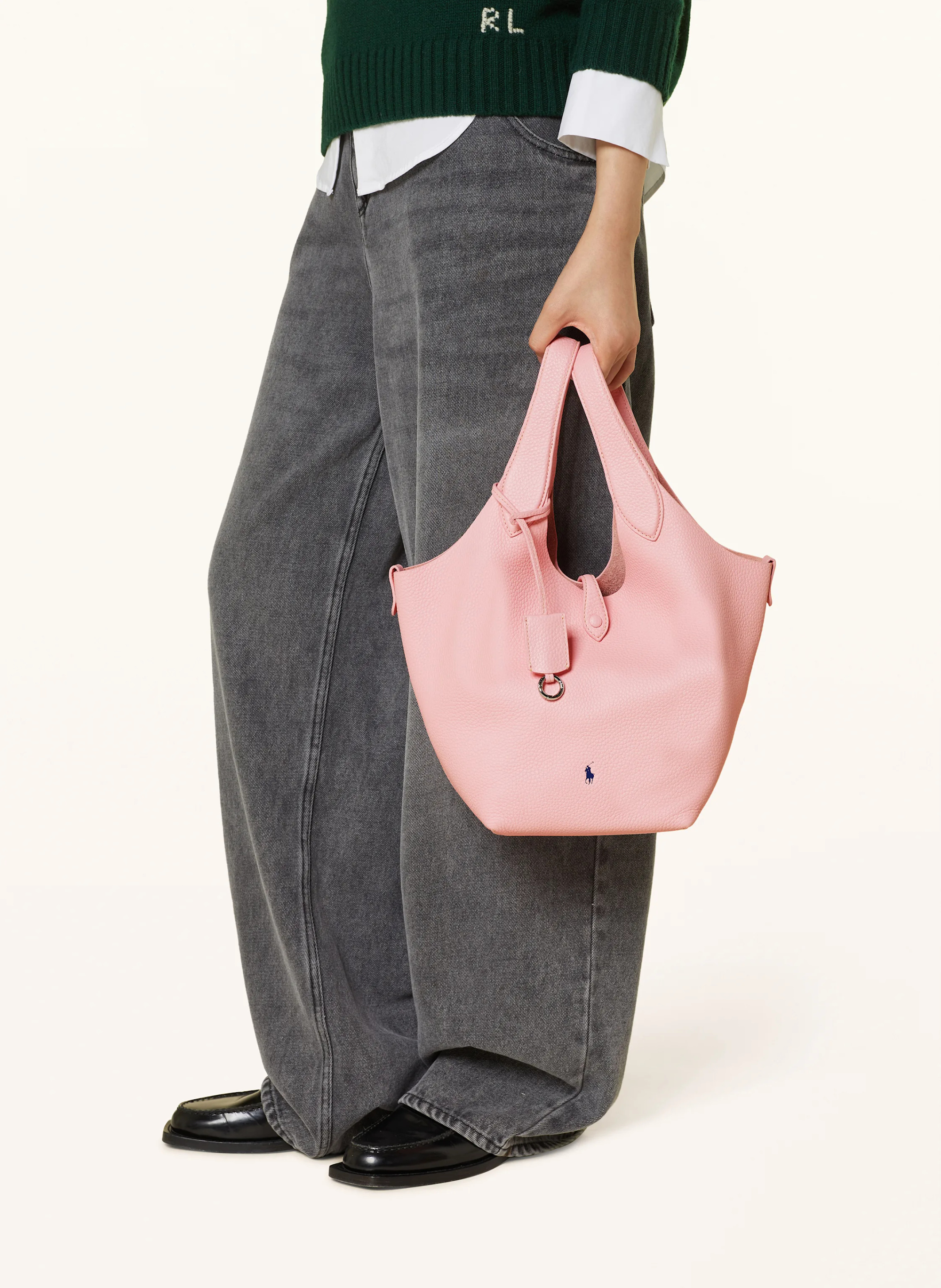 POLO RALPH LAUREN Shopper SHINY DRUM PEBBLE – ROSA