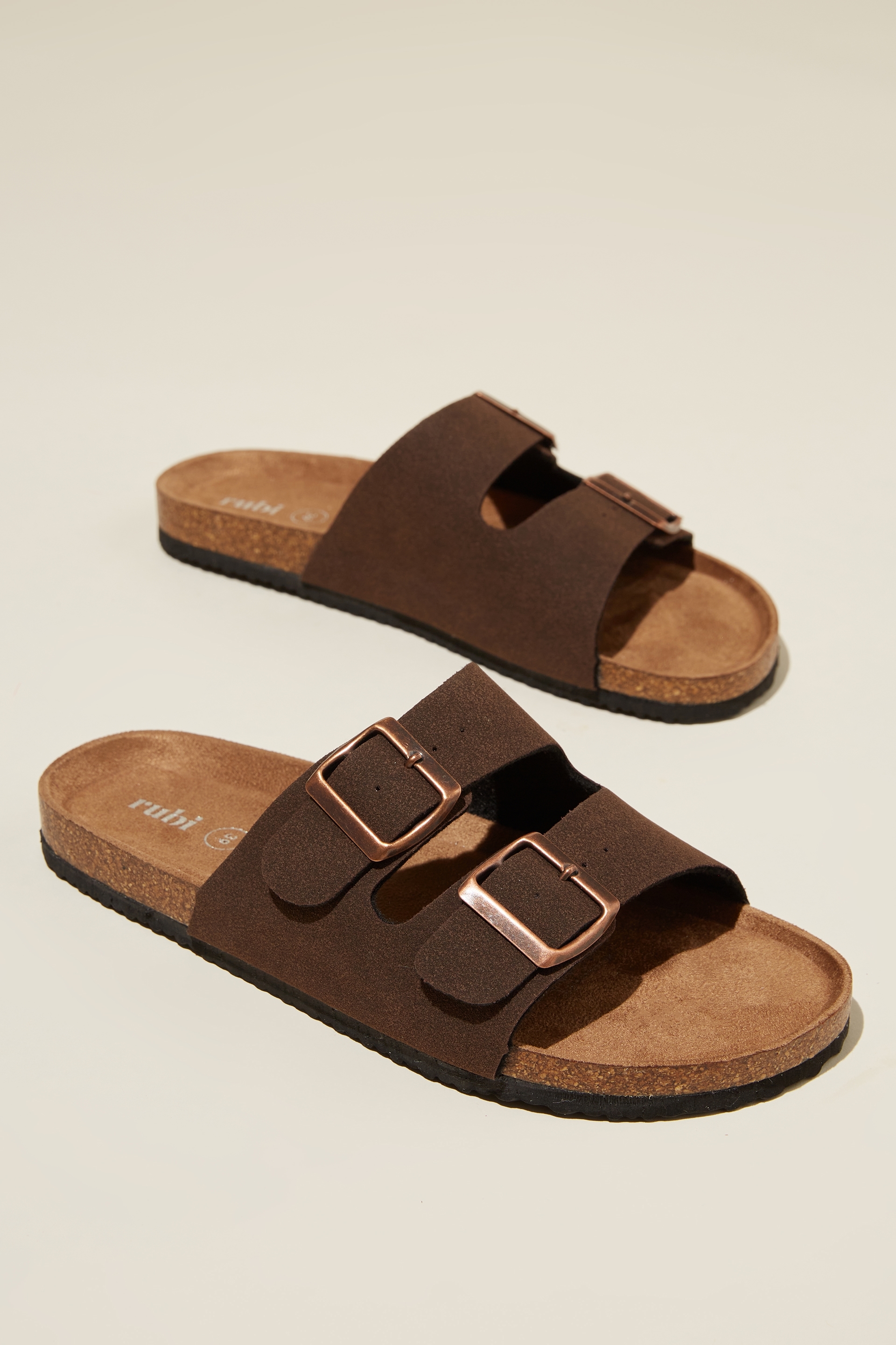 Rex Double Buckle Slide, RICH BROWN MICRO - example image 2