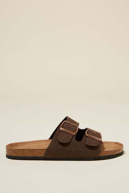 Rex Double Buckle Slide, RICH BROWN MICRO - example image 1