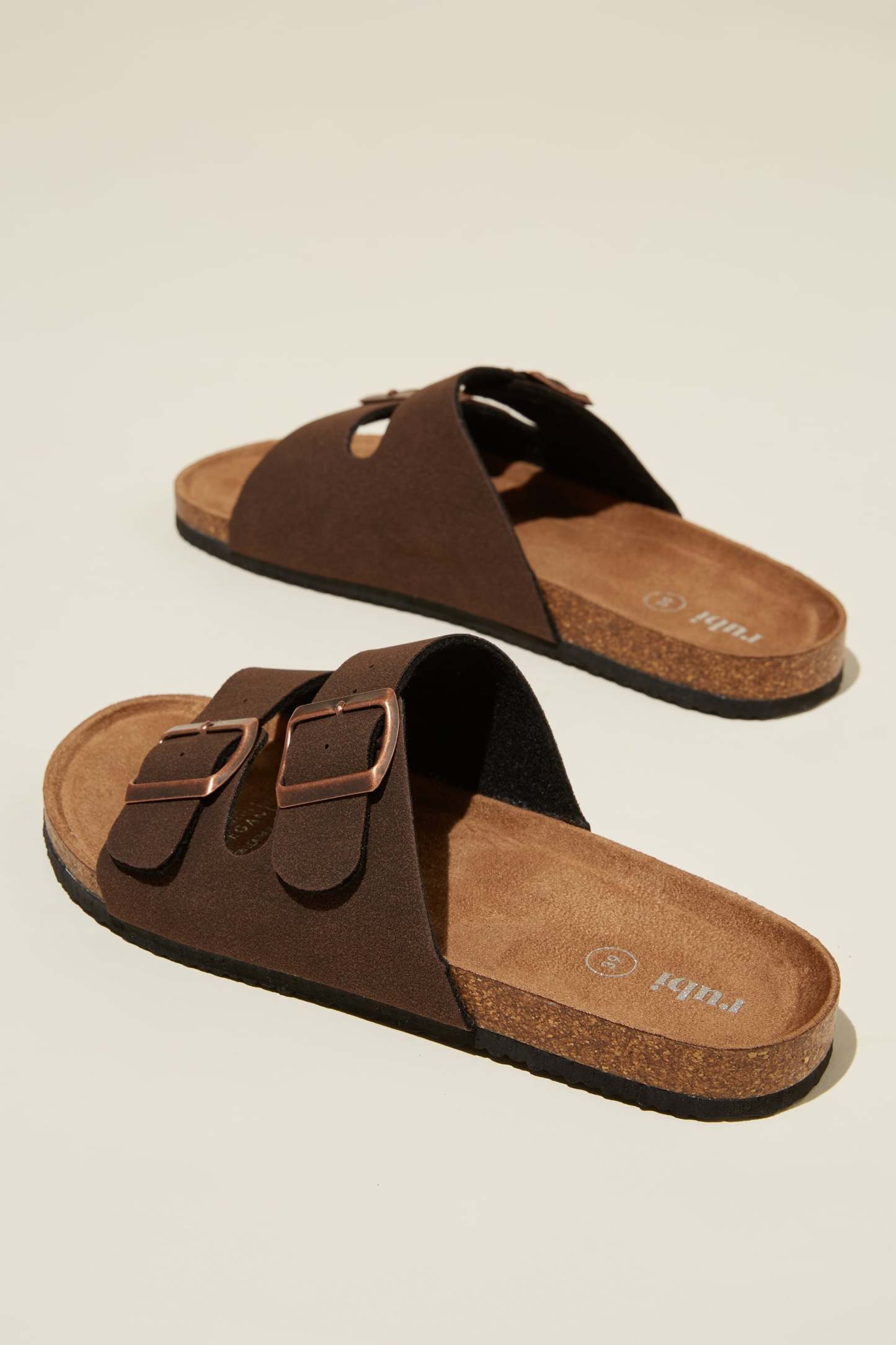 Rex Double Buckle Slide, RICH BROWN MICRO - example image 3