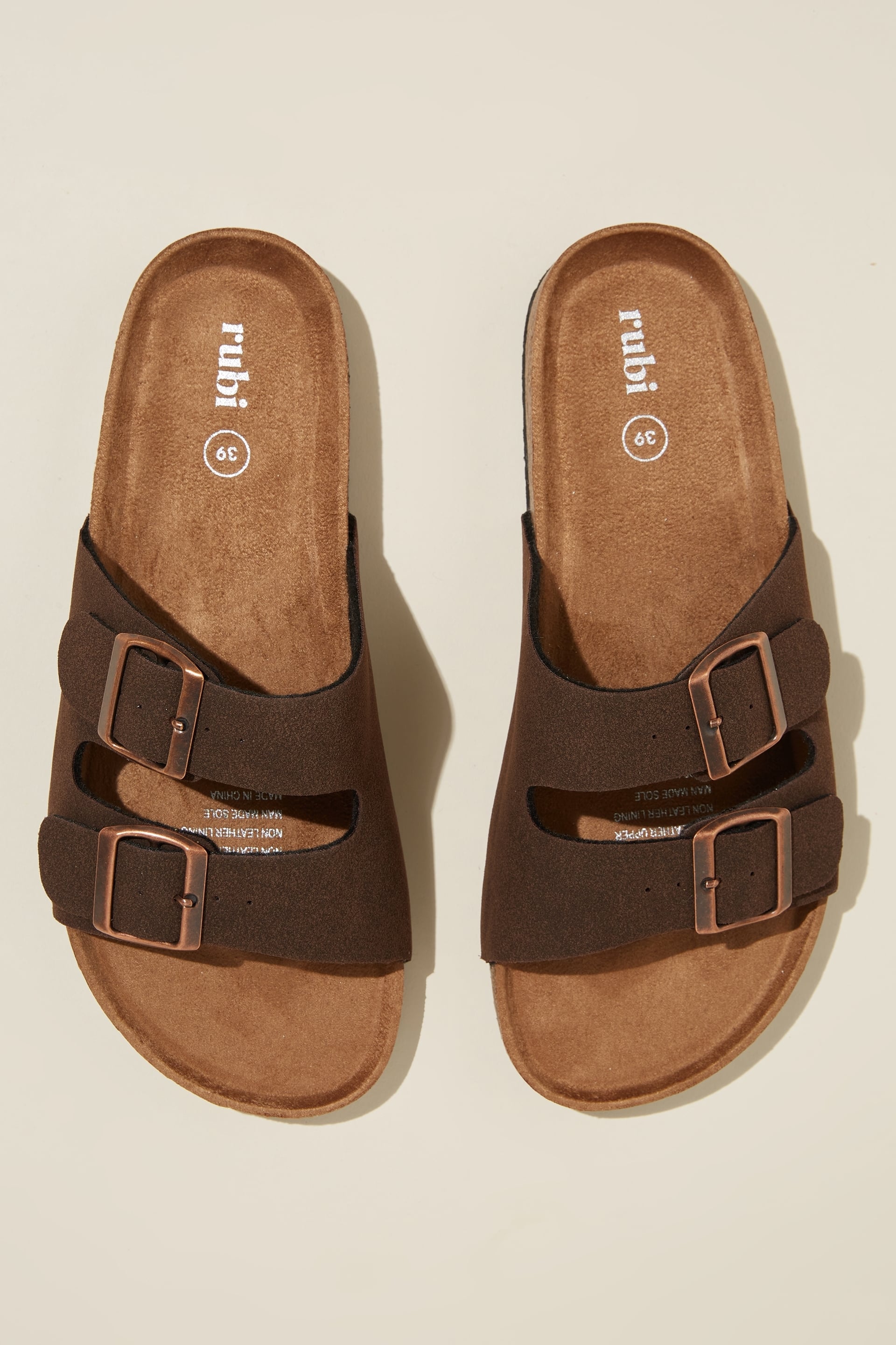 Rex Double Buckle Slide, RICH BROWN MICRO - example image 4