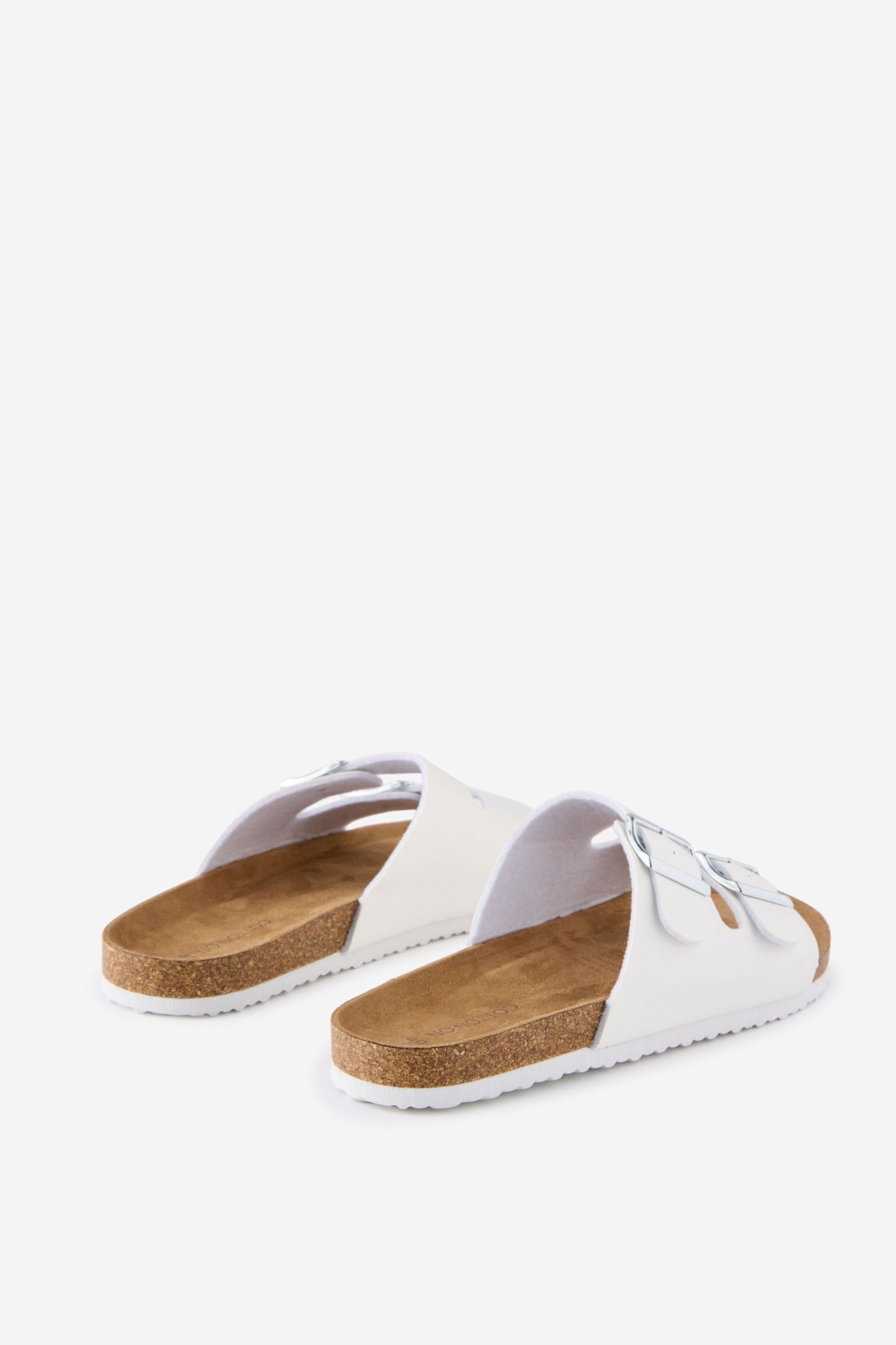 Rex Double Buckle Slide, WHITE PEBBLED PU - example image 3