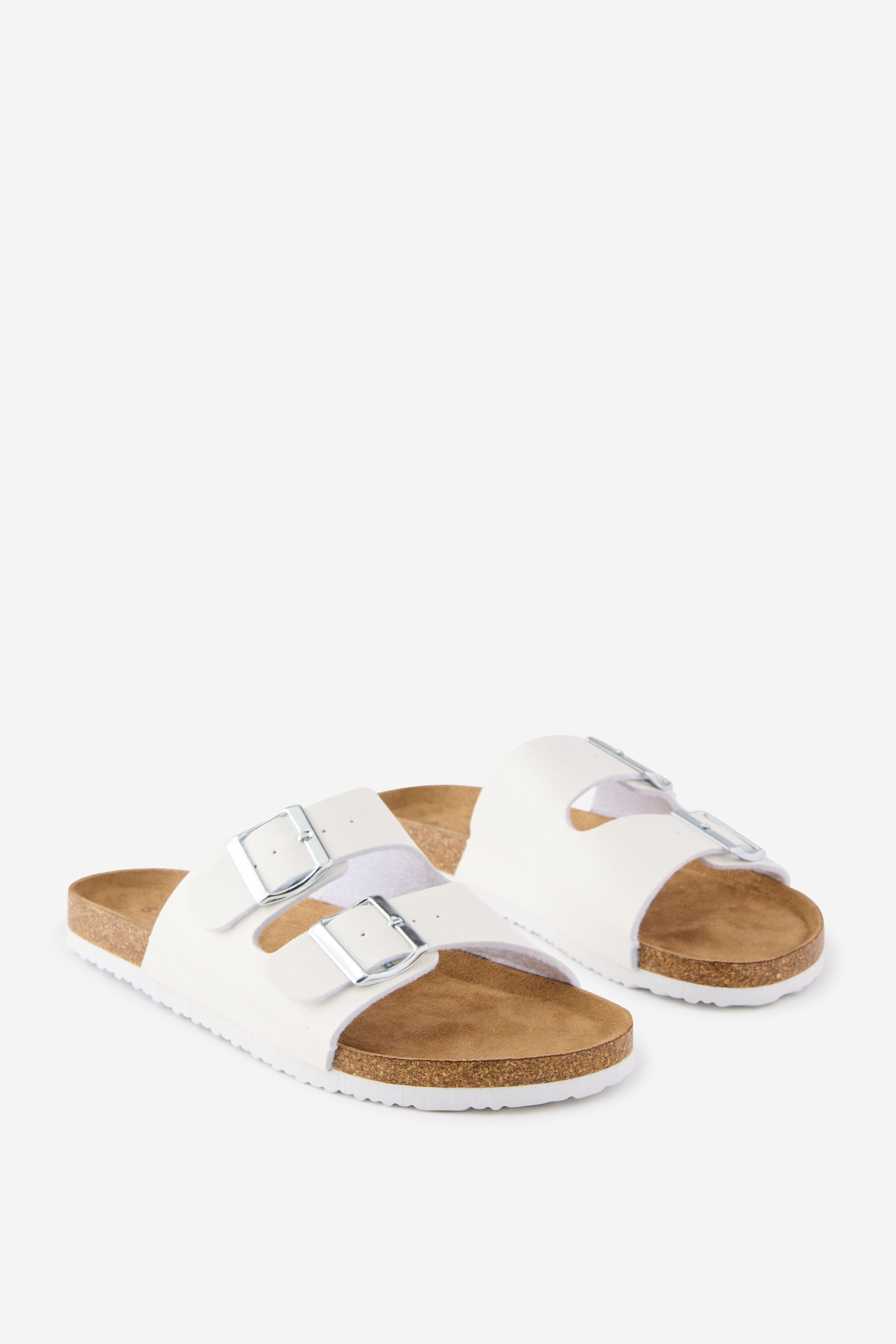 Rex Double Buckle Slide, WHITE PEBBLED PU - example image 4