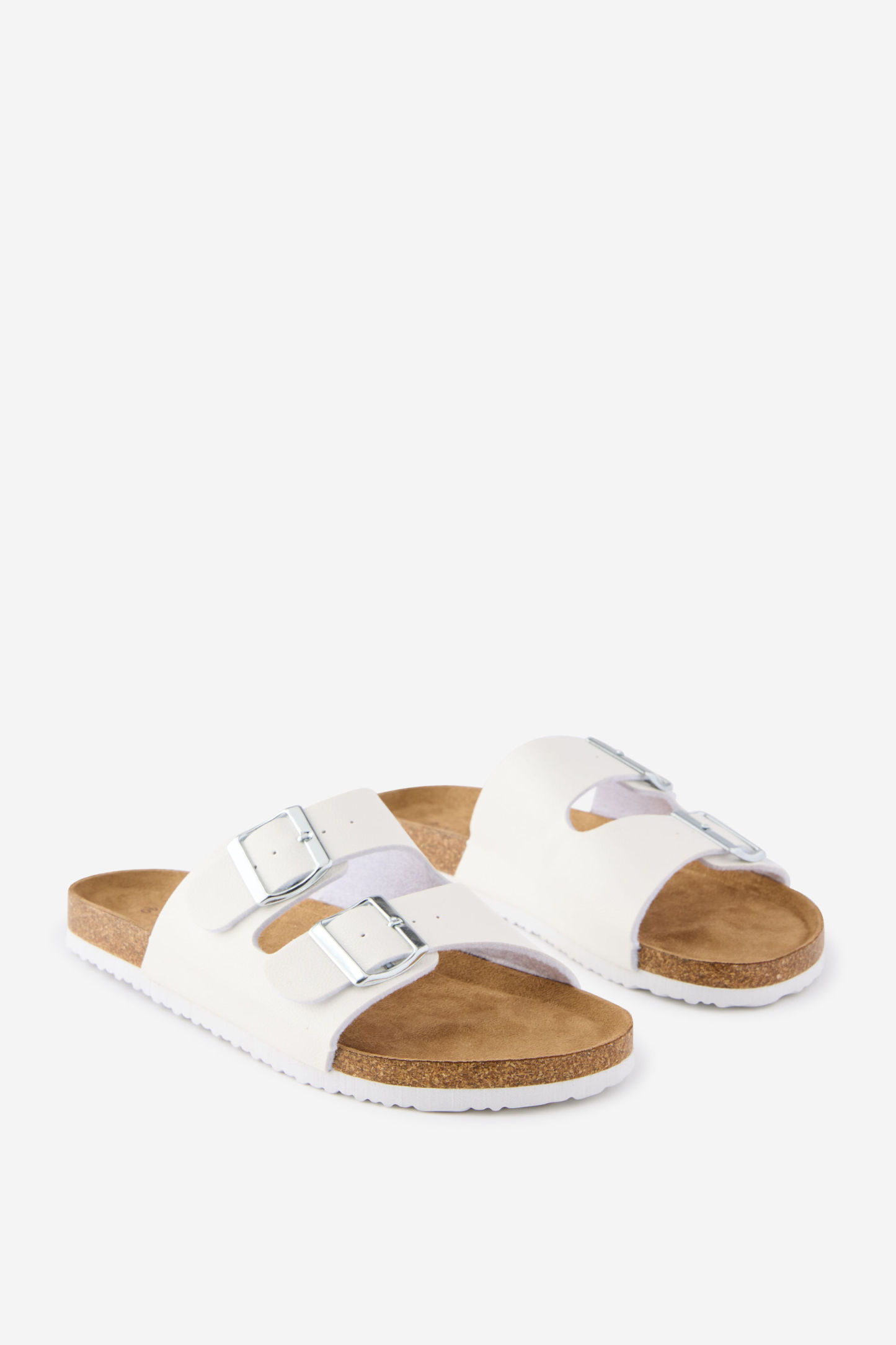 Rex Double Buckle Slide, WHITE PEBBLED PU - example image 4