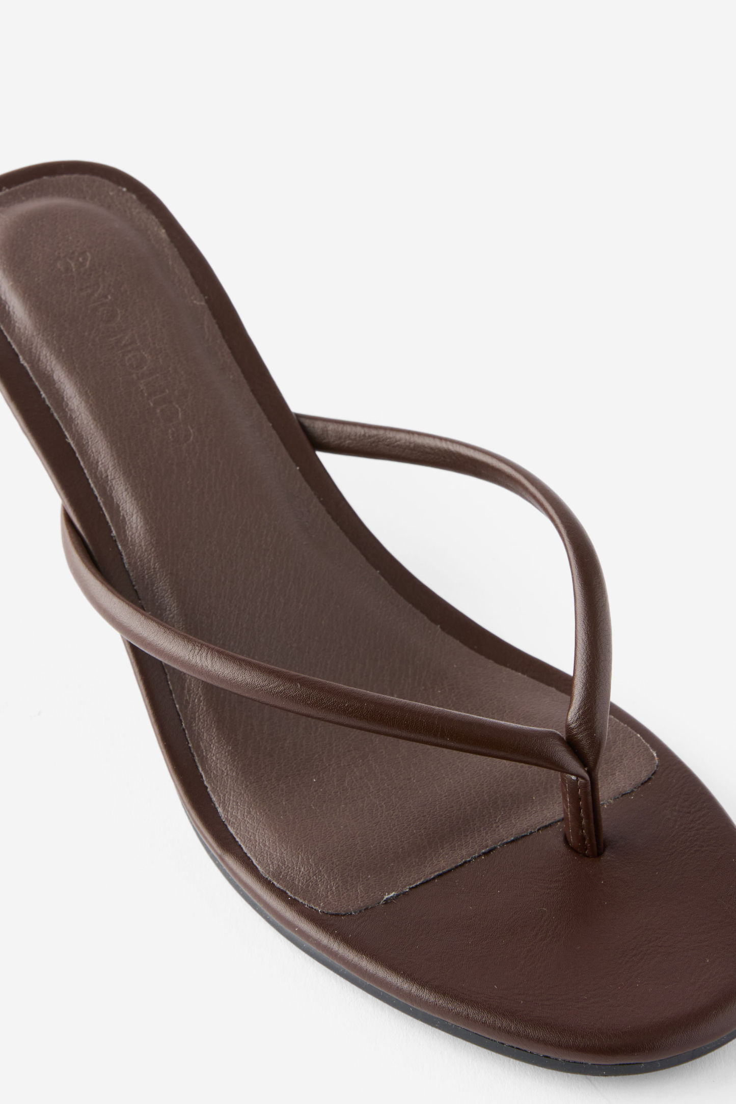 Harlow Flip Flop Kitten Heel, CHOC SMOOTH - example image 2