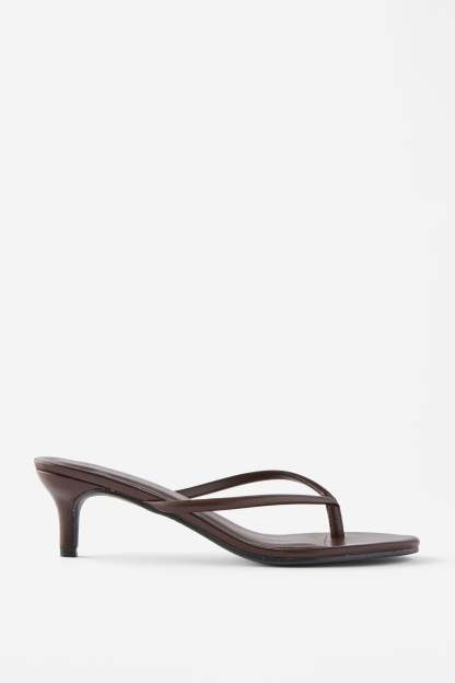 Harlow Flip Flop Kitten Heel, CHOC SMOOTH - example image 1