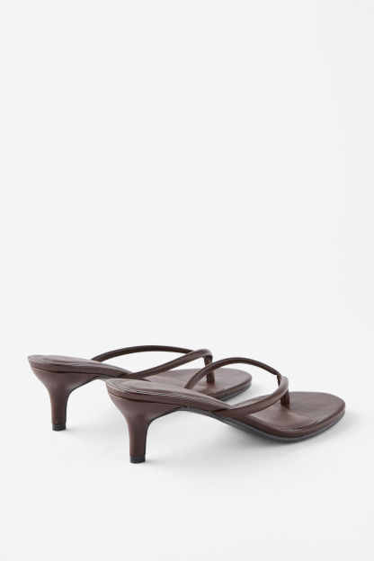 Harlow Flip Flop Kitten Heel, CHOC SMOOTH - example image 3