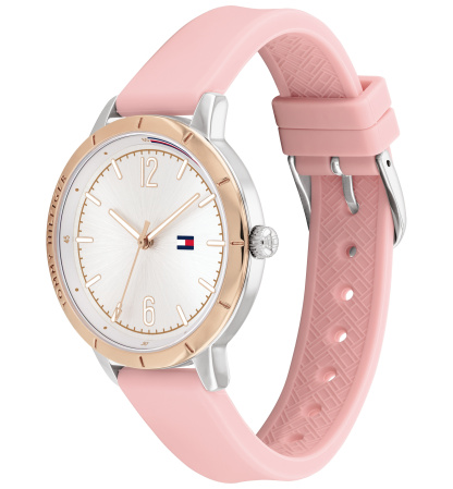 Tommy Hilfiger Women's Pink Silicone Strap Watch 38mm - Pink