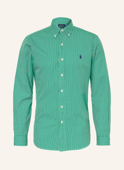 POLO RALPH LAUREN Hemd Custom Fit – GRÜN / DUNKELBLAU / WEISS