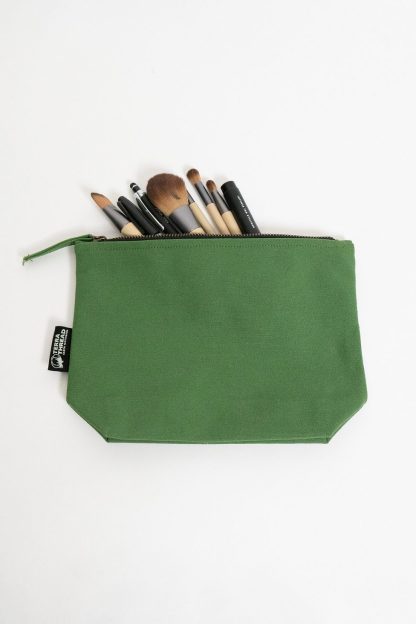 Terra Thread Organic Cotton Canvas Zippered Pouch - Green
