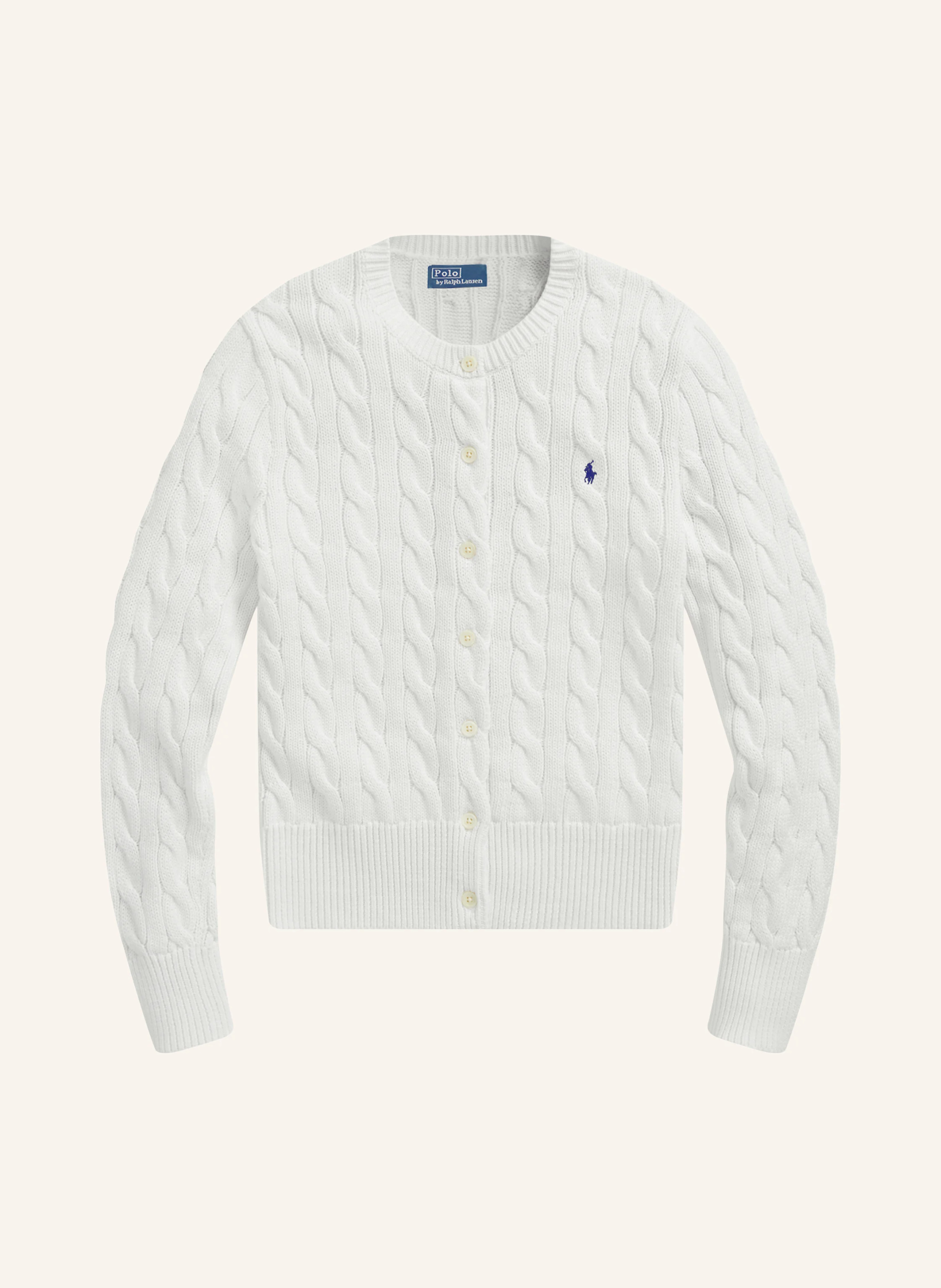 POLO RALPH LAUREN Strickjacke – WEISS