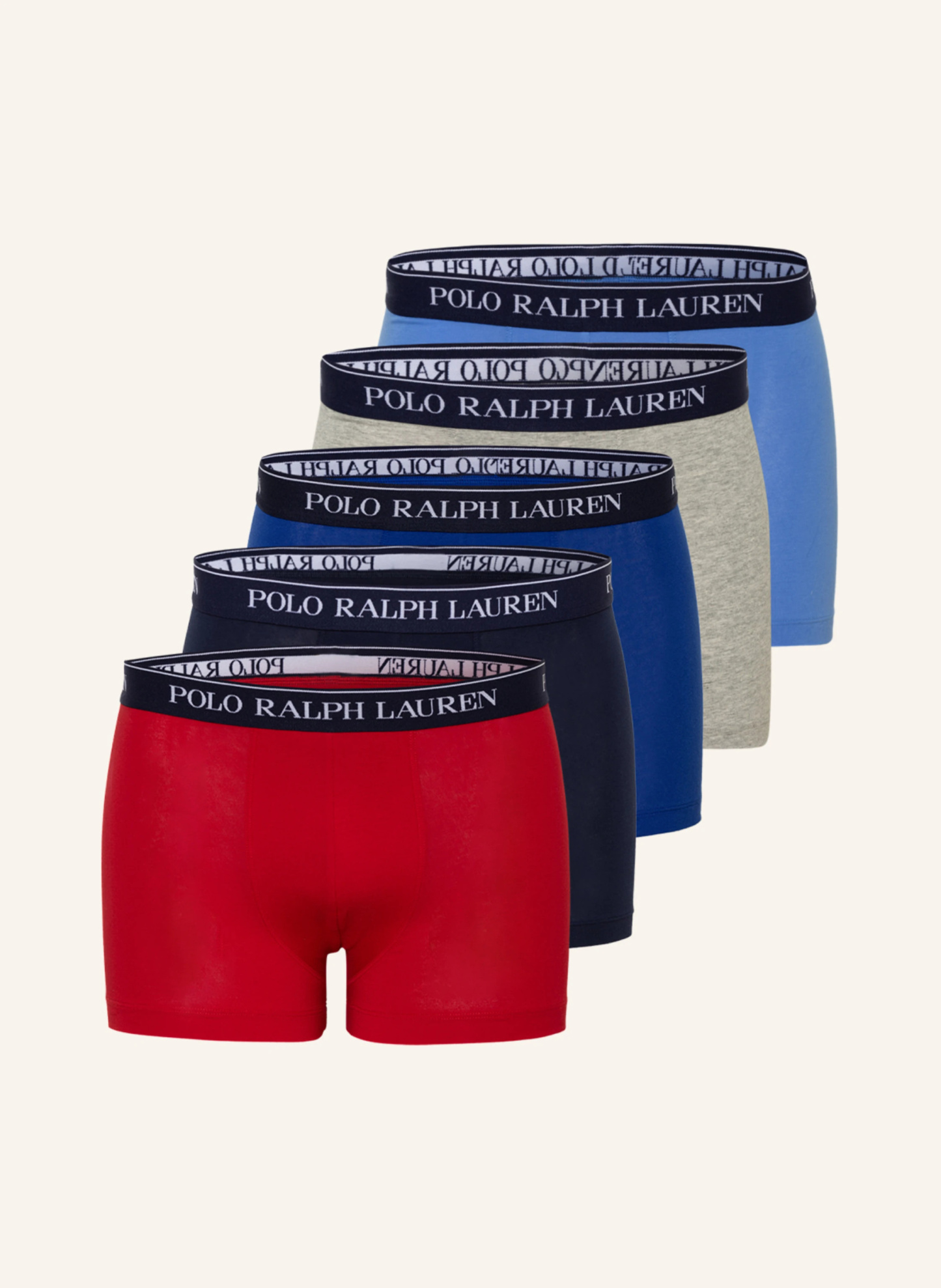 POLO RALPH LAUREN 5er-Pack Boxershorts – DUNKELBLAU / BLAU / HELLGRAU