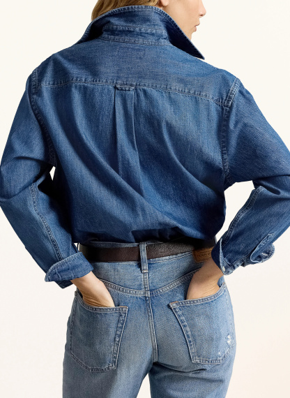 POLO RALPH LAUREN Jeansbluse – BLAU