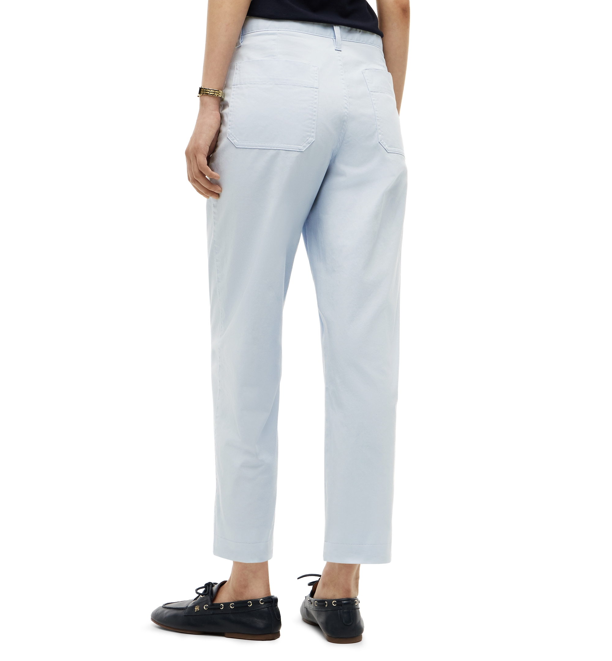 Tommy Hilfiger Damen-Twill-Chinohose mit aufgesetzten Taschen – Breezy Blue