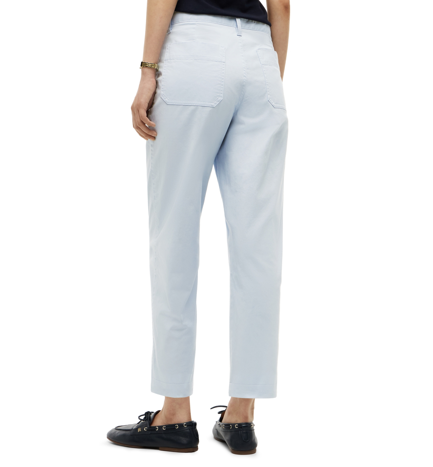 Tommy Hilfiger Damen-Twill-Chinohose mit aufgesetzten Taschen – Breezy Blue