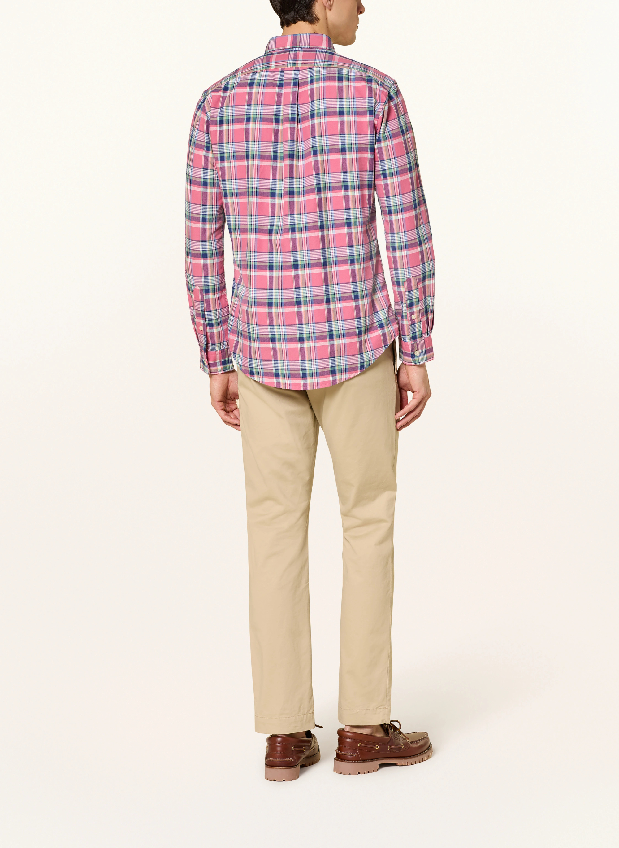 POLO RALPH LAUREN Hemd Custom Fit – ROSA / HELLGRÜN / BLAU