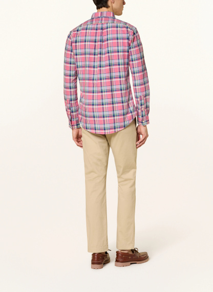 POLO RALPH LAUREN Hemd Custom Fit – ROSA / HELLGRÜN / BLAU