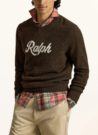 POLO RALPH LAUREN Pullover – DUNKELBRAUN / ECRU