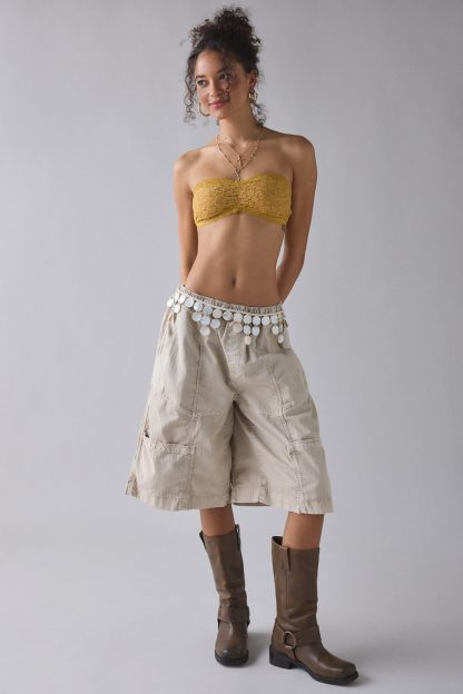 Out From Under Veronica Lace Pinch-Front Bandeau Bralette - Gold