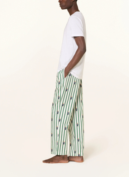 POLO RALPH LAUREN Schlafhose – WEISS / GRÜN / DUNKELBLAU