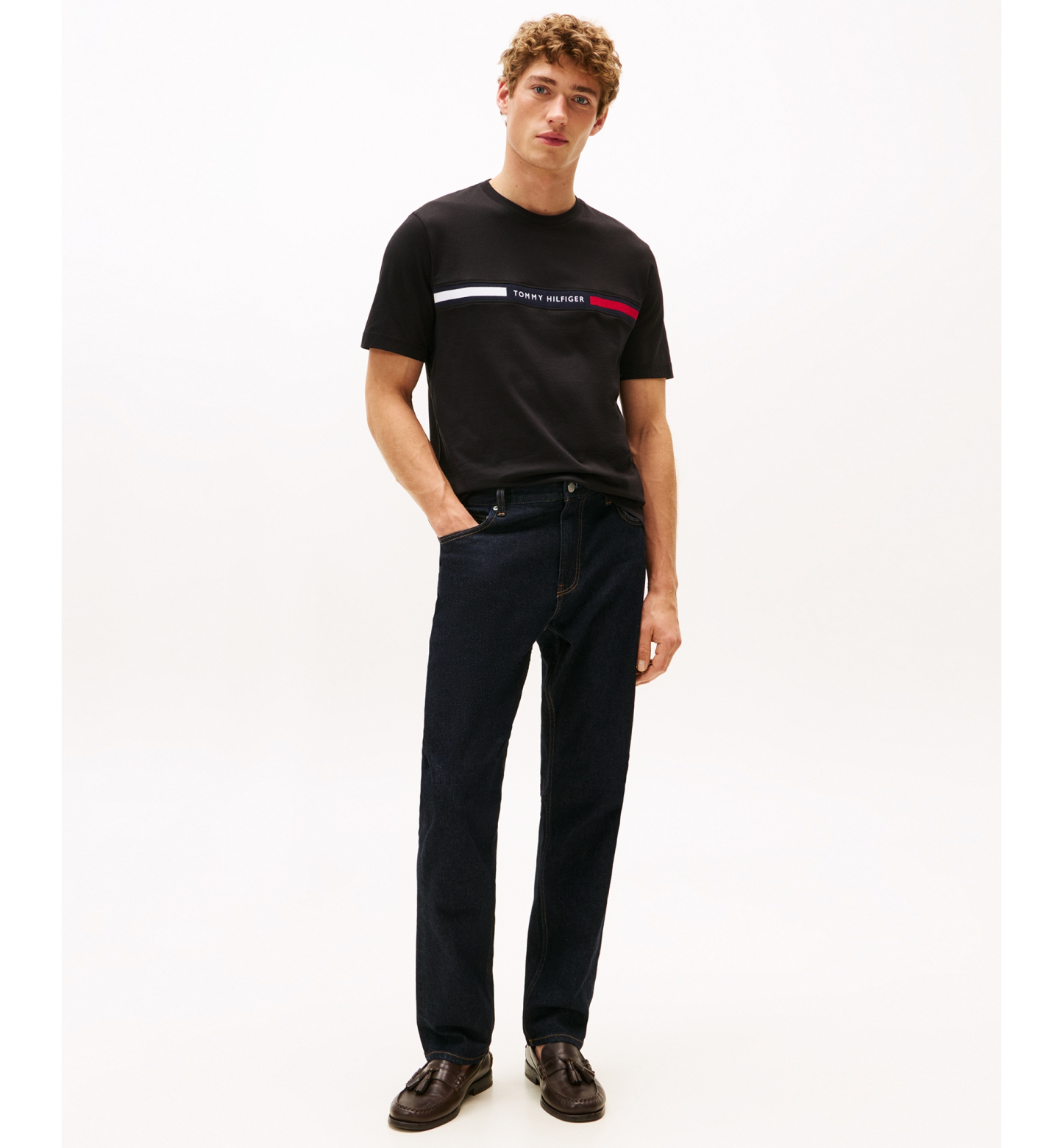 Tommy Hilfiger Men's Chest Insert Logo T-Shirt - Black