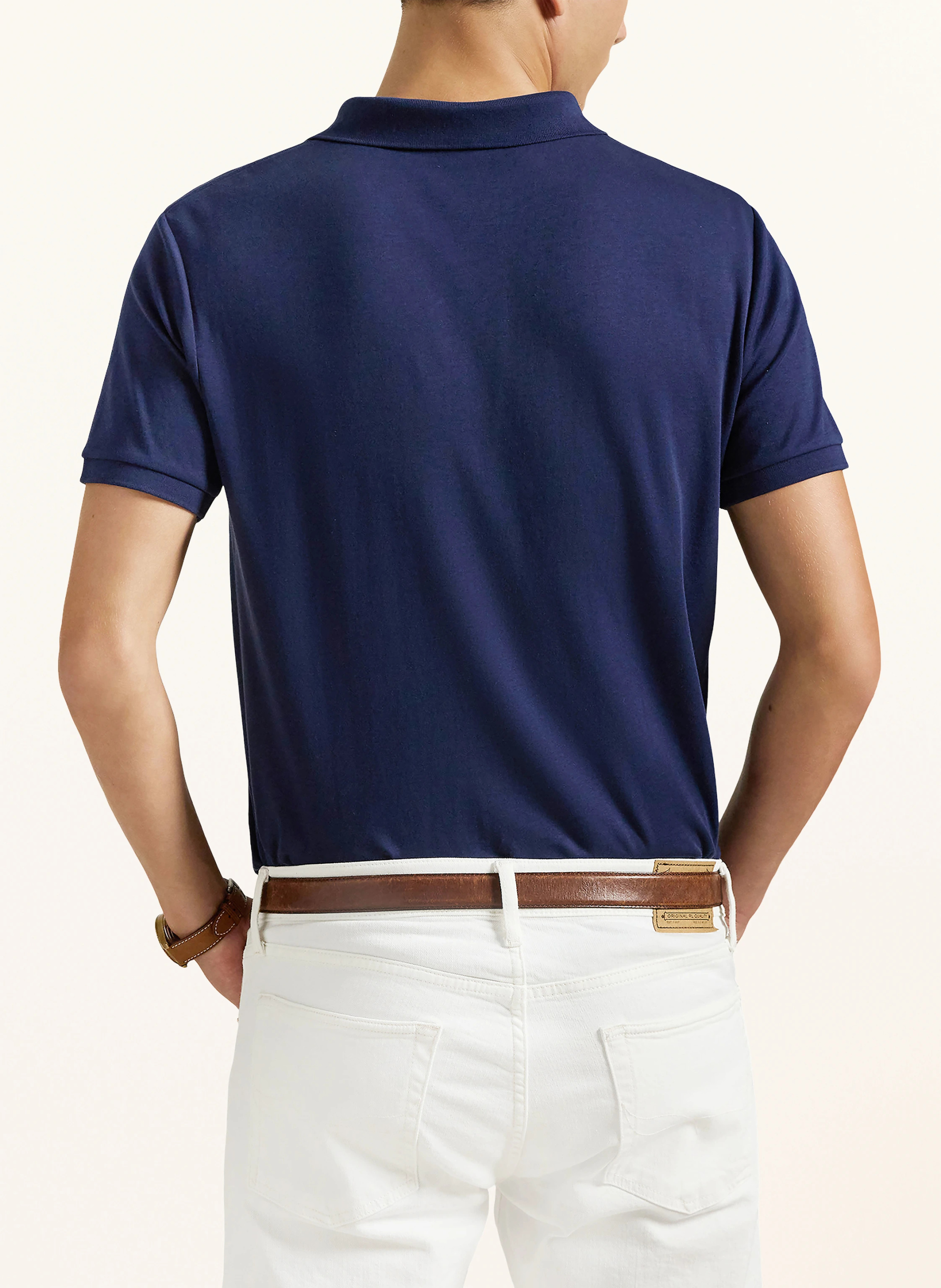 POLO RALPH LAUREN Jersey-Poloshirt Custom Slim Fit – DUNKELBLAU