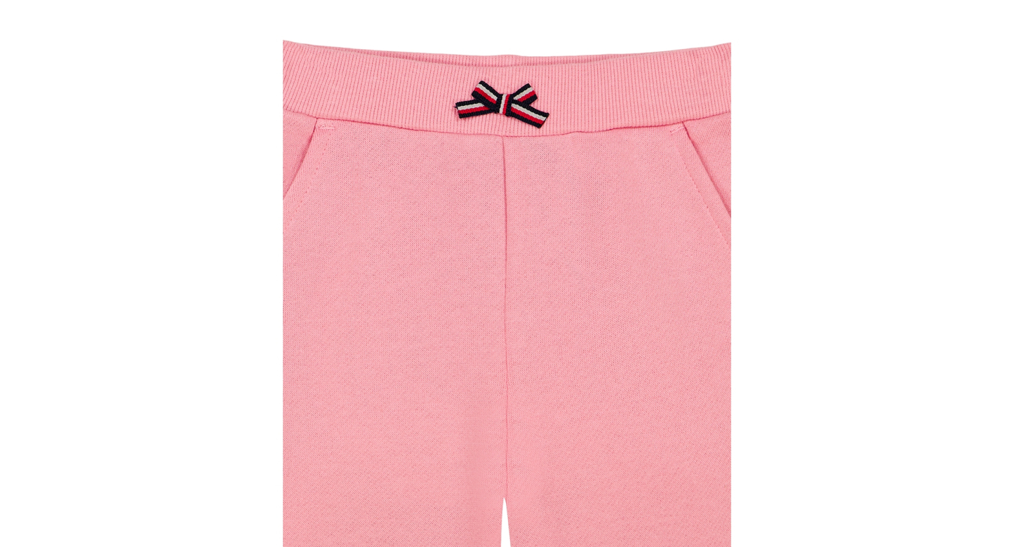 Tommy Hilfiger Baby Girls' Sherpa Full-Zip Hoodie, T-Shirt and Wide-Leg Pants, 3-Piece Set - Egret/Sea Pink