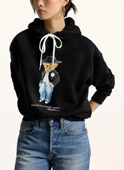 POLO RALPH LAUREN Hoodie – SCHWARZ / HELLBRAUN / BLAU