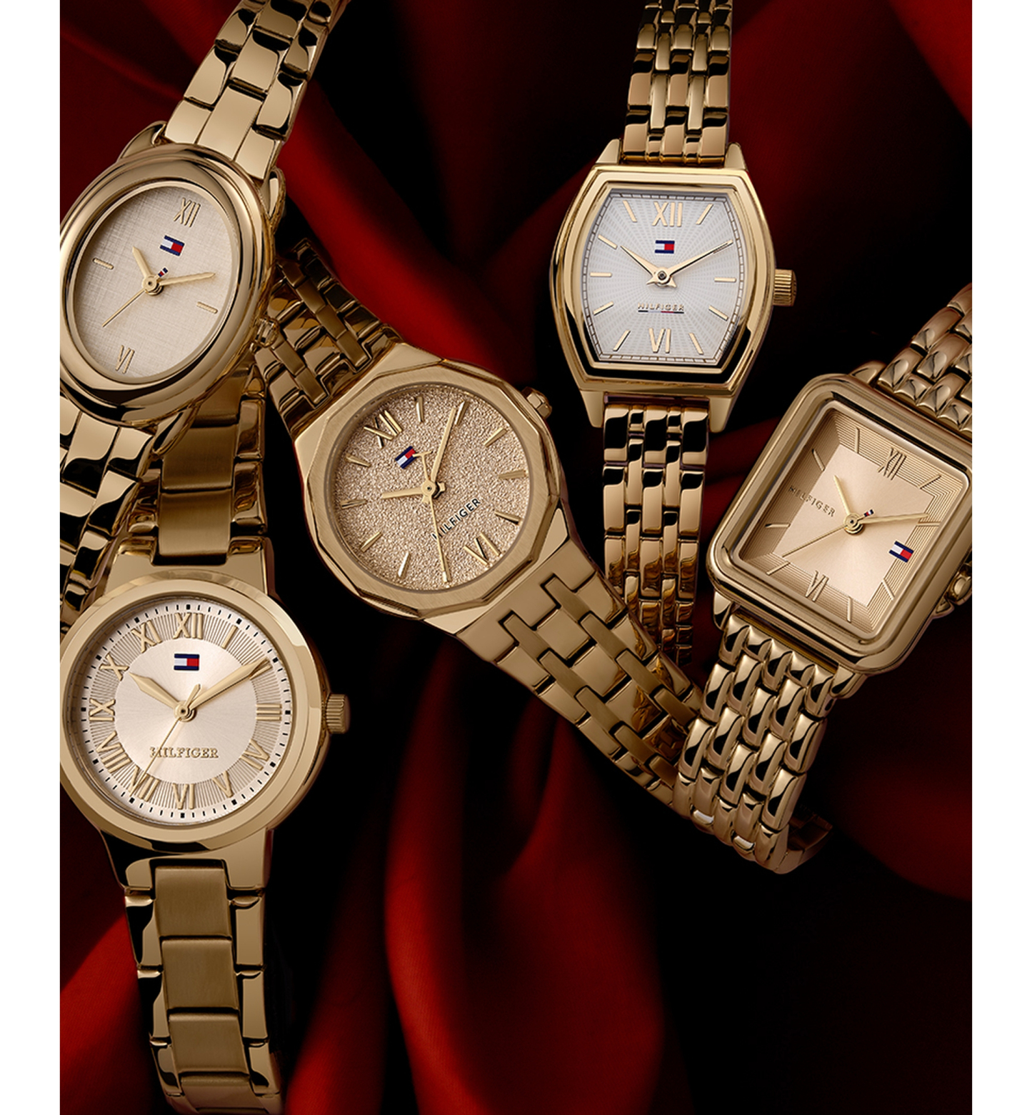 Tommy Hilfiger Women's Quartz Gold tone Stainless Steel Bracelet Watch, 21.5 x 22mm - Gold