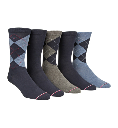 Tommy Hilfiger Men's 5-Pk. Argyle Premium Crew Socks - Classic Navy