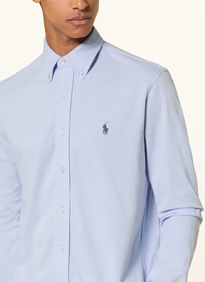POLO RALPH LAUREN Piqué-Hemd Custom Fit – HELLBLAU