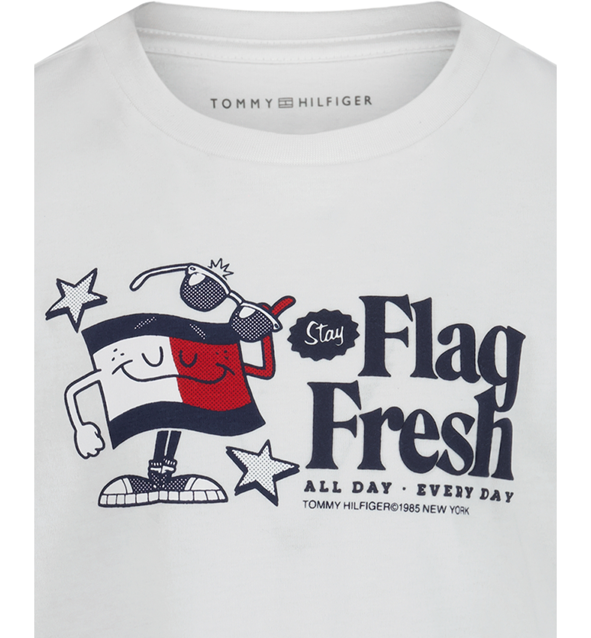 Tommy Hilfiger Boys' 2T-7 Flag Fresh Short-Sleeve T-Shirt - White