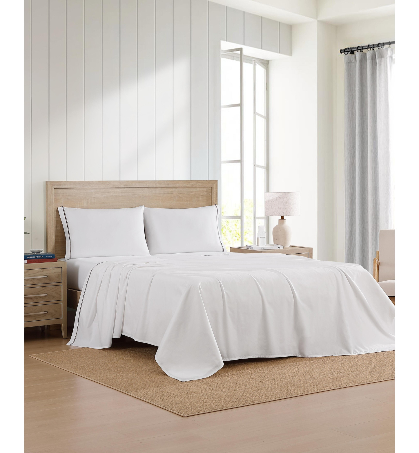 Tommy Hilfiger Printed 200-Thread Count Cotton Percale Sheet Set - Global Stripe